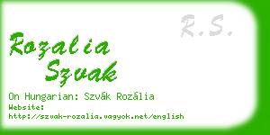 rozalia szvak business card