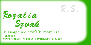 rozalia szvak business card